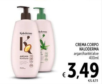 Spazio Conad CREMA CORPO KALODERMA argan/karitè/aloe 400ml offerta