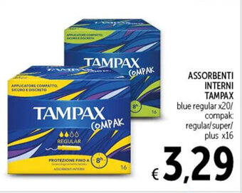 Spazio Conad ASSORBENTI INTERNI TAMPAX offerta