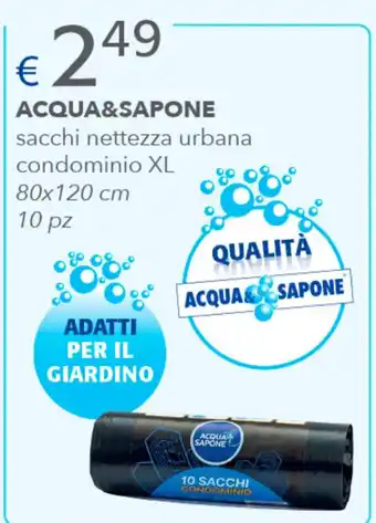 Acqua & Sapone ACQUA&SAPONE sacchi nettezza urbana condominio XL 80x120 cm 10 pz offerta