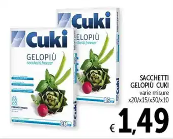 Spazio Conad SACCHETTI GELOPIÙ CUKI varie misure x20/x15/x30/x10 offerta
