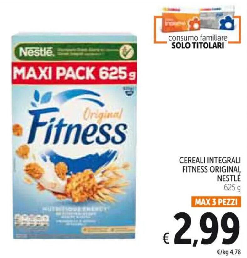 Spazio Conad CEREALI INTEGRALI FITNESS ORIGINAL NESTLÉ 625 g offerta