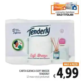 Spazio Conad CARTA IGIENICA SOFT BREEZE TENDERLY 12 maxi rotoli profumati offerta