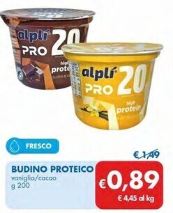MD Discount Alplì budino proteico offerta