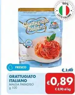 Malga paradiso grattugiato italiano