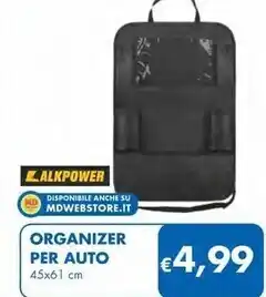 Alkpower organizer per auto