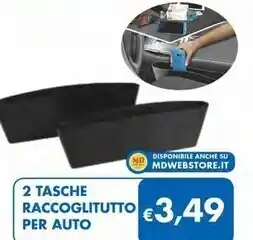 2 tasche raccoglitutto per auto