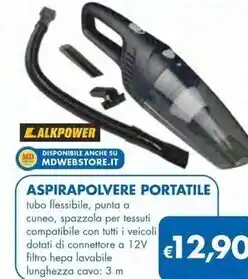 Alkpower aspirapolvere portatile