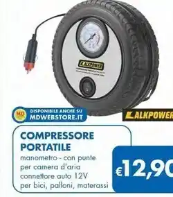 MD Discount Alkpower compressore portatile offerta
