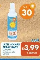 MD Discount Cliosan latte solare spray baby offerta