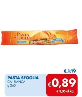 Ca' bianca pasta sfoglia