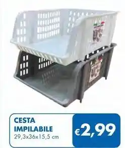 MD Discount Cesta impilabile offerta