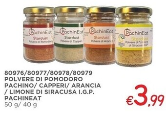 Pachineat - polvere di pomodoro pachino/capperi/arancia/limone di siracusa i.g.p.