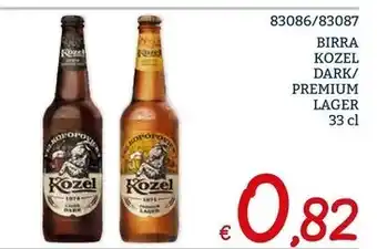 Zona Kozel birra dark/premium lager offerta