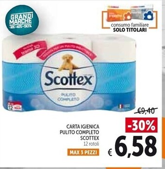 Spazio Conad Scottex carta igienica pulito completo offerta