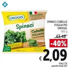 Spazio Conad Orogel spinaci cubello foglia piu offerta