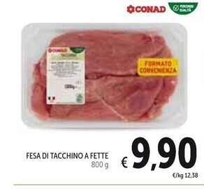 Spazio Conad Conad fesa di tacchino a fette offerta