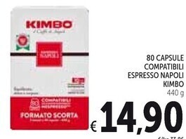 Spazio Conad Kimbo 80 capsule compatibili espresso napoli offerta