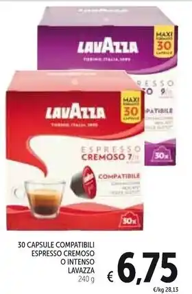 Spazio Conad Lavazza 30 capsule compatibili espresso cremoso offerta