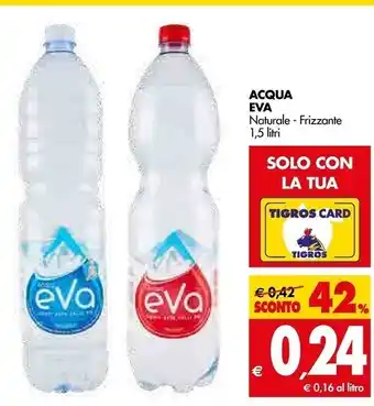 Tigros Eva acqua naturale offerta
