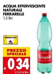 Tigros Ferrarelle acqua effervescente naturale offerta