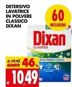 Tigros Dixan detersivo lavatrice in polvere classico offerta