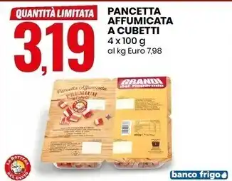 Eurospin La bottega del gusto pancetta affumicata a cubetti offerta