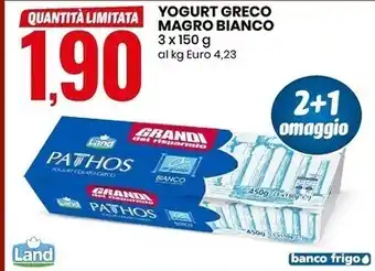 Eurospin Land yogurt greco magro bianco offerta