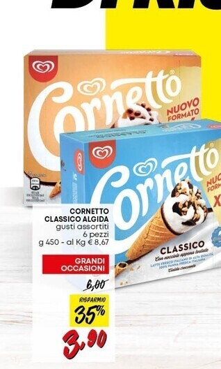 Pam Algida cornetto classico offerta