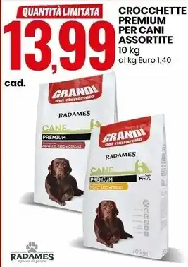 Eurospin Radames crocchette premium per cani assortite offerta