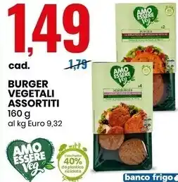 Eurospin Amo essere veg burger vegetali assortiti offerta