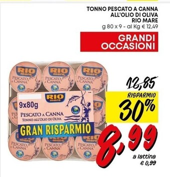 Pam Rio mare tonno pescato a canna all'olio di oliva offerta