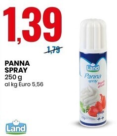 Eurospin Land panna spray offerta