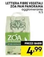 Pam Zòa lettiera fibre vegetali pam panorama offerta