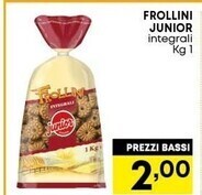 Pam Junior frollini integrali offerta