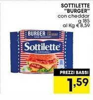 Pam Sottilette burger con cheddar offerta