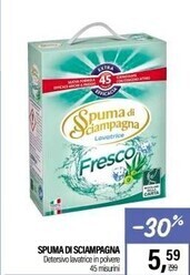 Caddy's Spuma di sciampagna detersivo lavatrice in polvere offerta