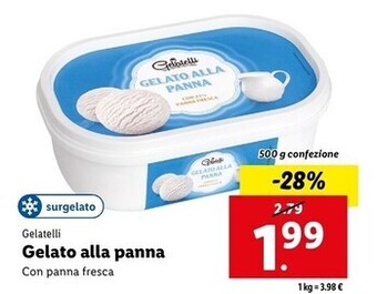 Lidl Gelatelli gelato alla panna offerta