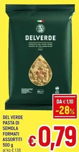 A&O Delverde pasta di semola formati assortiti 500 g offerta