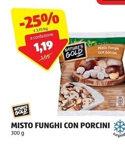 ALDI Nature's gold misto funghi con porcini offerta