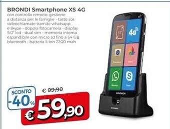 A&O Brondi smartphone xs 4g offerta