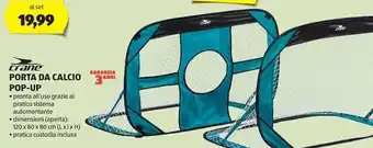 ALDI Crane porta da calcio pop - up offerta