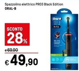 Iper La Grande Oral b spazzolino elettrico pro3 black edition offerta