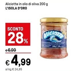 L'isola d'oro aliciotte in olio di oliva