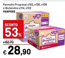 Iper La Grande Pampers pannolini progressi x162 offerta
