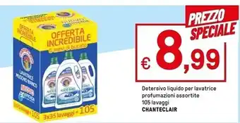 Iper La Grande Chanteclair detersivo liquido per lavatrice profumazione offerta