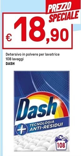 Iper La Grande Dash detersivo in polvere per lavatrice offerta