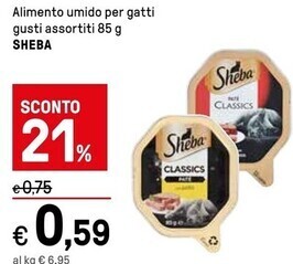 Iper La Grande Sheba alimento umido per gatti gusti assortiti offerta