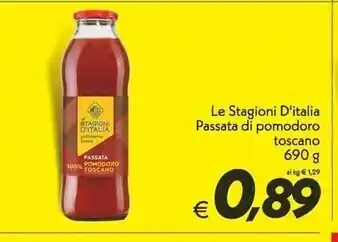 Iper Super Conveniente Le stagioni d'italia passata di pomodoro offerta