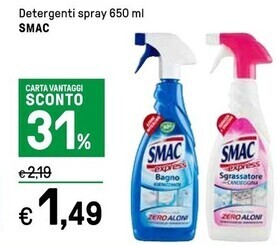 Iper La Grande Smac detergenti spray offerta