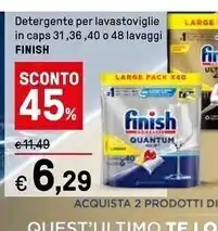 Iper La Grande Finish detergente per lavastoviglie in caps offerta